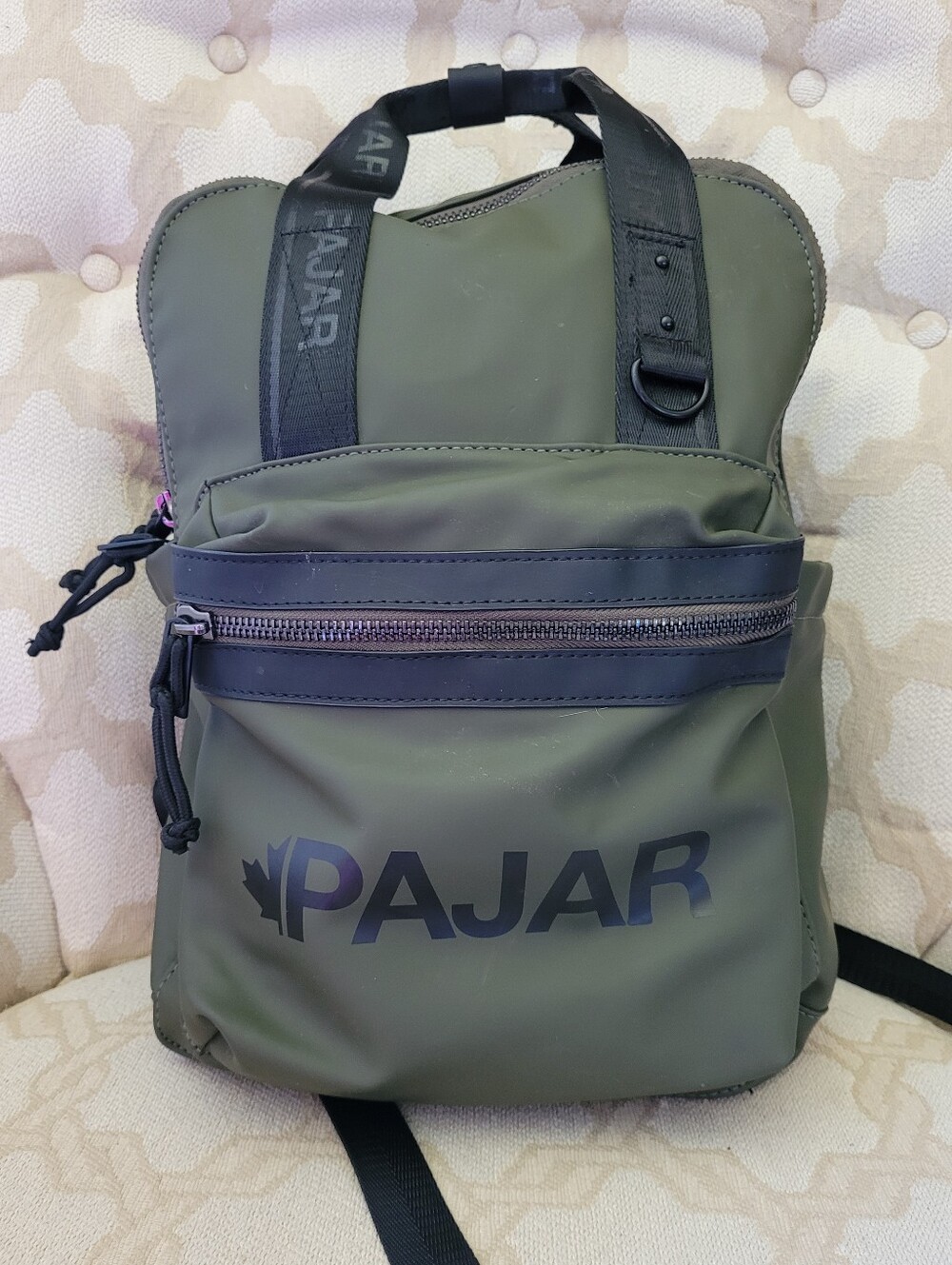 PAJAR LAPTOP BACKPACK BOOKBAG KHAKI & BLACK UNISEX